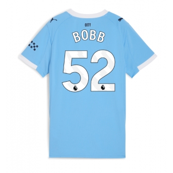 Manchester City Oscar Bobb #52 Tricou Fotbal Replică 2025-26 Femei Acasa
